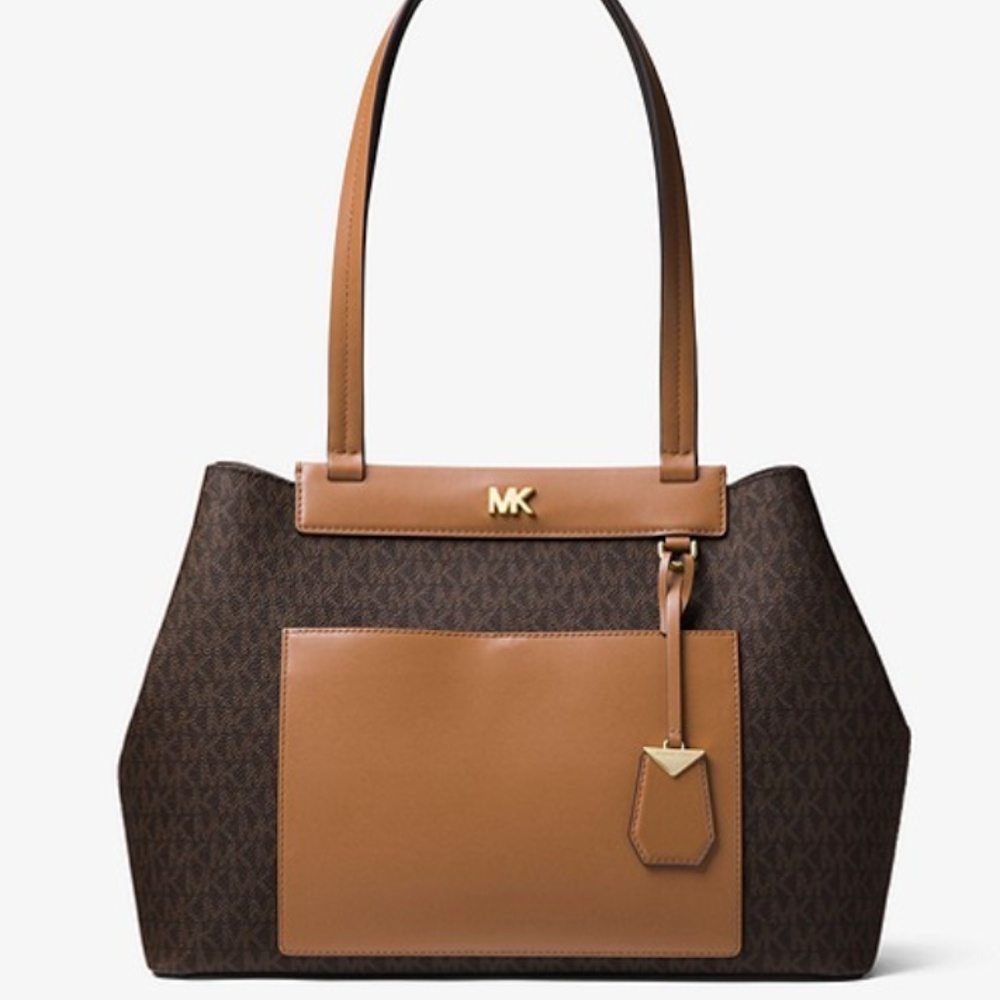 Michael Kors Meredith Leather Brown/Acorn TOTE